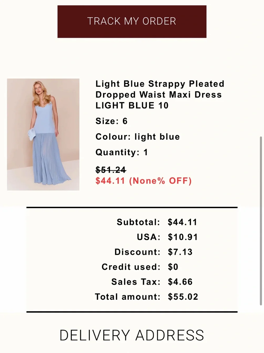 Light Blue Pleated Maxi Dress- PrettyLittleThing